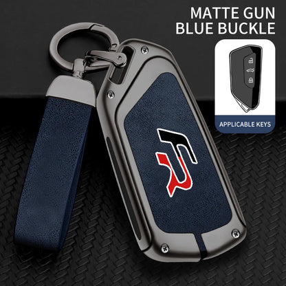 Suitable for Seat Ateca Leon FR 2 Ibiza zinc alloy car key cover high-end genuine leather car key case buckle auto accessories