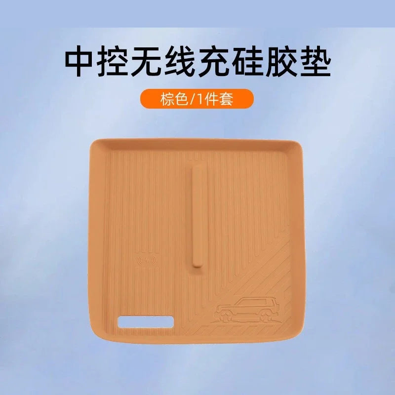 For Chery ICAR V27 2026 Silicone Cup Holder Mat Wireless Charging Anti Slip Pad Tailgate Storage Box Interior Accessories Kit