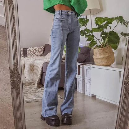 Vintage Star Print High Waist Jeans Women Harajuku 90s Pants Long Casual Trousers Other 100% Material Ladies Premium Fashion
