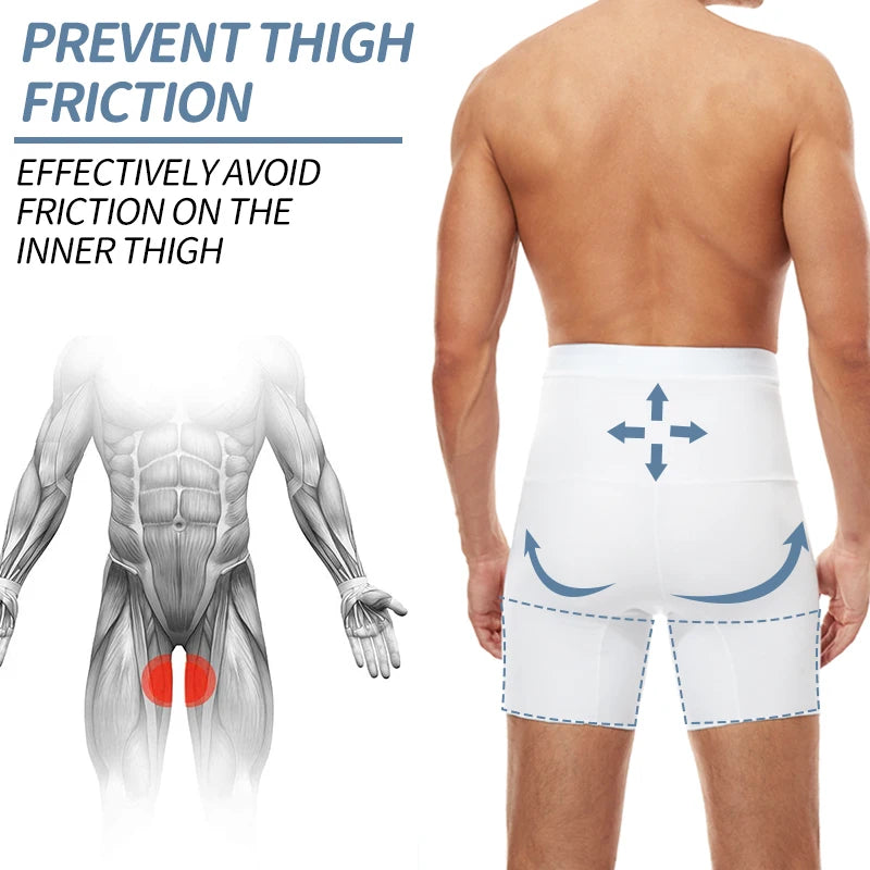 Men Body Shaper Tummy Control Compression Shorts Belly Slimming Shapewear Abdomen Reducer Panties Fitness Boxer Pants Underwear