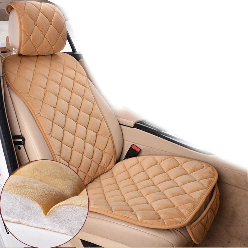 SEAMETAL Winter Car Seat Cover Soft Warm Car Seat Cushion Universal Plush Interior Protector Mat Auto Seats Cover Accessories