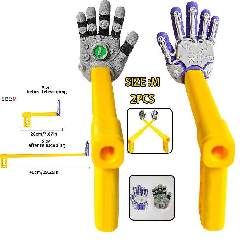 Three Sizes 3D Printed Retractable Hand Toy Telescopic Game Toy Funny Interactive Props Cosplay for Party Favors