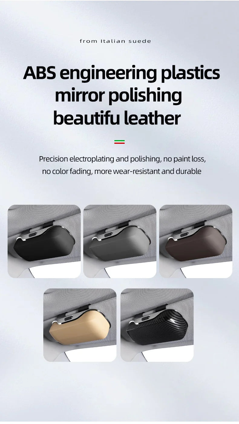 Car Emblem Sun Visor Glasses Case Sunglasses Storage Gift Box For Mercedes Benz AMG GLC W203 W206 W220 W205 W211 W212 W201 W210