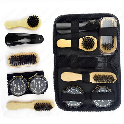 Professional Shoes Care kit Cleaner Set for Sneakers Leather Shoes Cleaning Polishing includes Shoehorn Shoe Polish Brush Cream