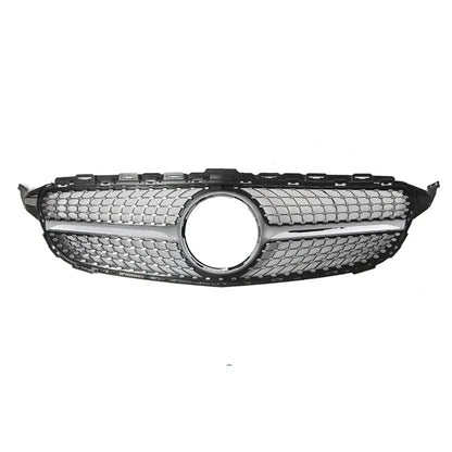 XVIP GTR Style Front Racing Grille For Mercedes Benz C-Class W205 2015-2018 C180 C200 C300 Chrome Diamonds Style Bumper Grilles