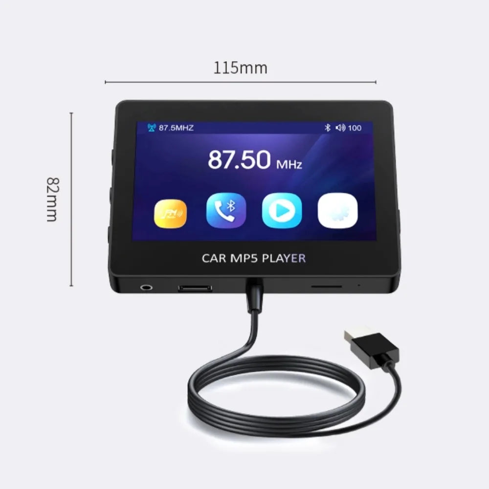 Car Audio Receiver Bluetooth FM Transmitter 4.3 Inch MP5 Player  Display Support TFcard Video Remote Control Not Touch Screen