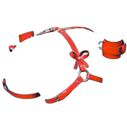 Exotic Accessories SM Bondage Kit Leather Thigh Cuffs Waist Belt Handcuffs Bed Strap Adult Role Play Toy for Couples