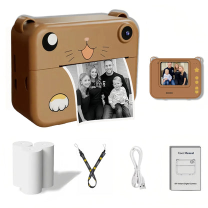 Digital Children Camera For Photography Mini Printer Portable Thermal Instant Print Photo Kids Camera 1080P HD 2.4inch Toy Gifts
