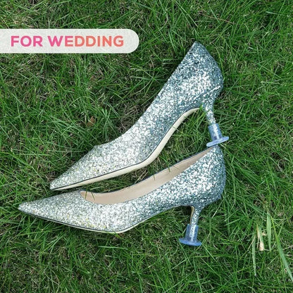 21 Pairs Clear Grass Heel Protectors, Anti-Sink Heel Stoppers for Walking on Grass and Uneven Floor, S/M/L