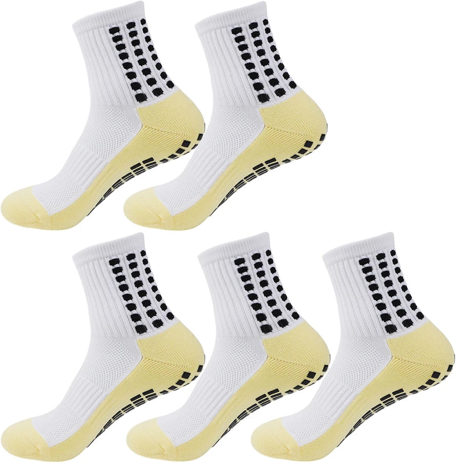 HLHYX Non Slip Grip Socks Men Women Towel Bottom Breathable Shockproof For Football Basketball Running