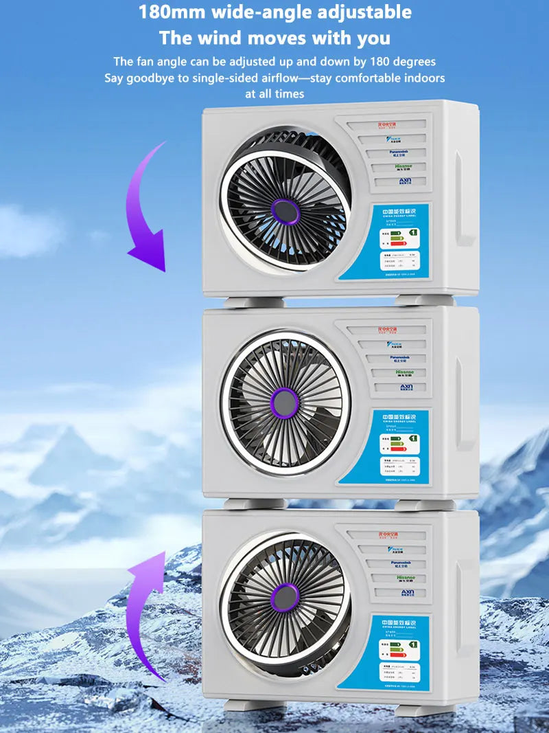 Lenovo Air-conditional Rechargeable Table Fan Portable Small Fan For Student Dormitory Computer Summer Gadget Home Desk Office