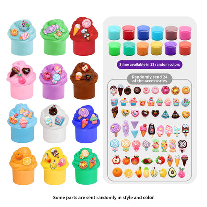 Random Color  Slime Kit for Kids, Soft Stretchy Non-Sticky Slime, Stress Relief Sensory Toy, Safe DIY Gift for Boys and Girls