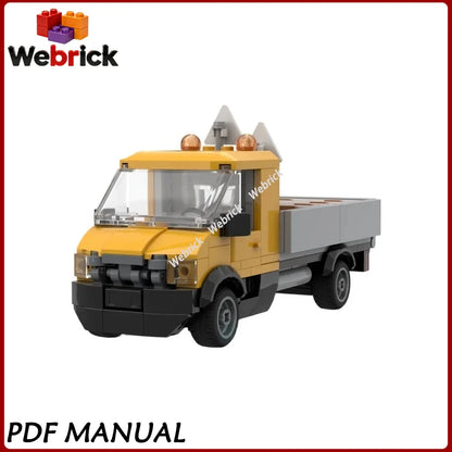Practical Light Van Building Blocks Kit, DIY Assembly Urban Logistics Car for Hobby Enthusiasts Decor