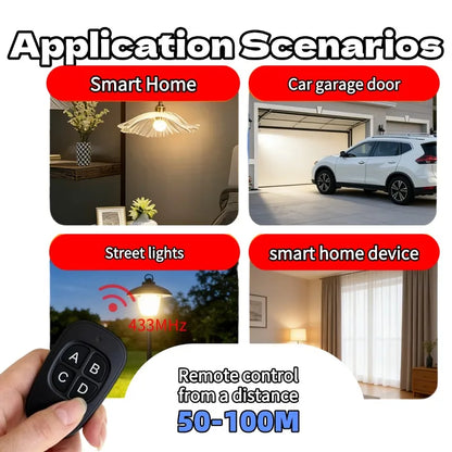 433MHz Remote Control Learn Remote Control Learning code 1527 EV1527 For Gate garage door controller Alarm RF 433mhz Receiver