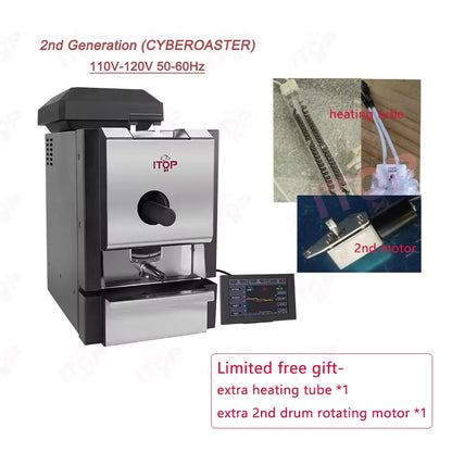 ITOP Coffee Roaster Artisan Connection IT-CBR-2 Electric Coffee Bean Roaster 4 Modes With Cooler Smoke Filter Roaster 500g 1000W