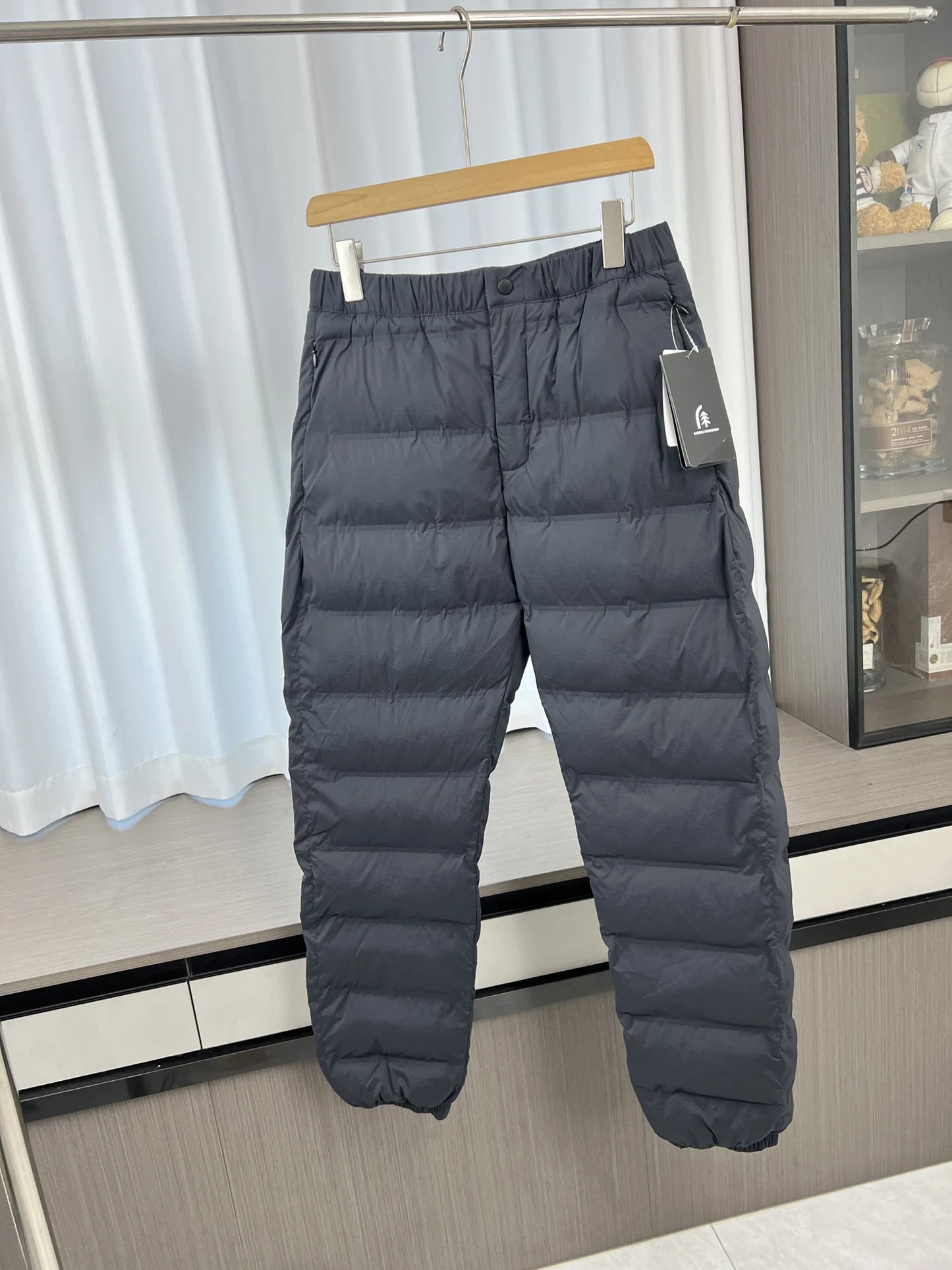 Ultra-Thick Men's Outdoor Tech Windproof Winter Thermal Cotton Trousers Straight Leg Long Pants Warm Youthful Home Wear