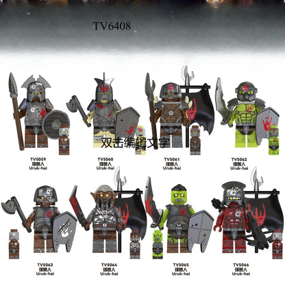 Mini Lord Rings Action Figures Building Block Ringwraiths Orcs Legion Elf King Princ Knight Dwarf Wizard Movie Characters Bricks