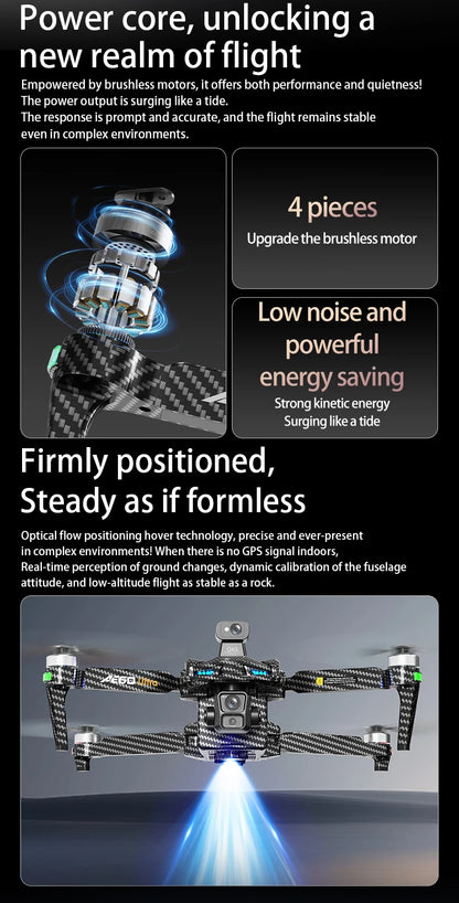 AE60 Ultra Drone 4K Camera Drone with 3-Axis Gimbal 5G GPS 360 ° Obstacle Avoidance Foldable Quadcopter 20KM Security Drone UVA