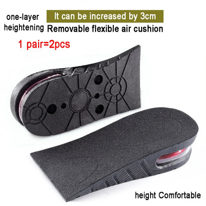 Height Increase Insoles Men Women Elevator Shoes Cushion Unisex Sneakers Heel Lifting Insert Heighten Half Insoles  Accessories