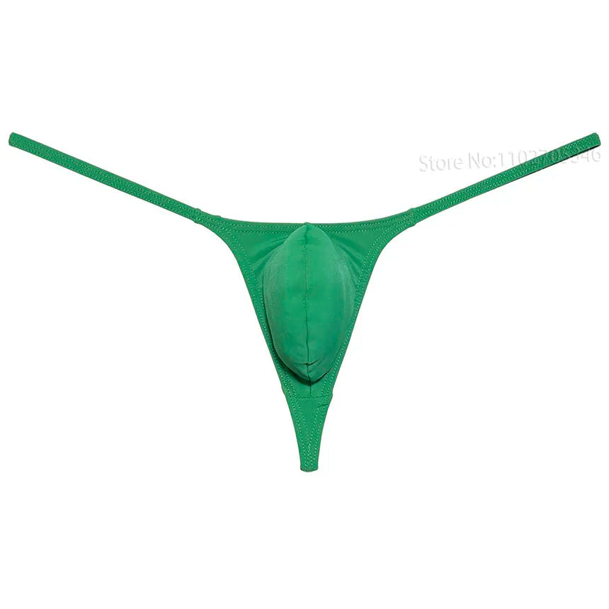 Men's Sexy Underwear Thong Contour Pouch Tangas Sexy Men Bikini Briefs Solid Underpants Briefs Bikini Thongs Soft Male Panties