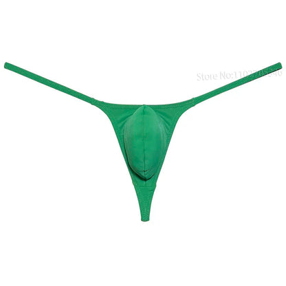 Men's Sexy Underwear Thong Contour Pouch Tangas Sexy Men Bikini Briefs Solid Underpants Briefs Bikini Thongs Soft Male Panties