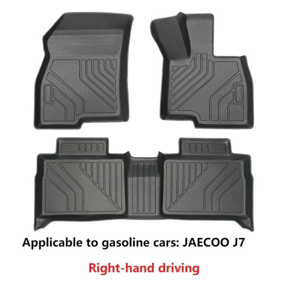 Floor Mats for Jaecoo J7/ J7 PHEV Right-hand Drive   All Weather Front Rear Cargo Liner Mat, Waterproof Anti-Slip  Accessories