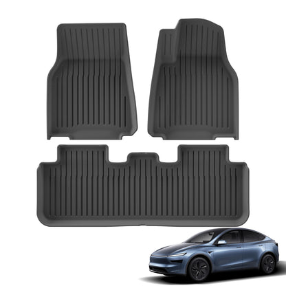 LUCKEASY Floor Mats RHD for New Tesla Model Y 5seats Launch 2025+ Juniper TPE Cargo Liner Trunk Mats Backrest Pad Protection