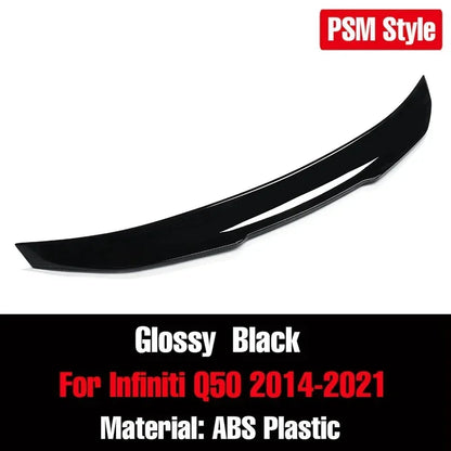 For Infiniti Q50 2014-2021 Rear Wing Lip Car Rear Trunk Boot Lip Spoiler Wing Extension Rear Wing Spoiler Lip BodyKit Auto Parts