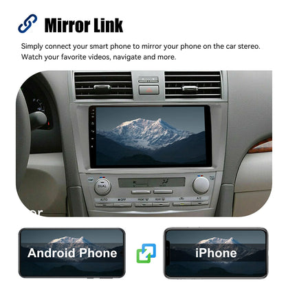 9" Android 14 Car Radio Multimedia Video Player 2 Din For Toyota Camry 2006 2007 2008 2009 2010 2011 GPS Navi Head Unit Carplay