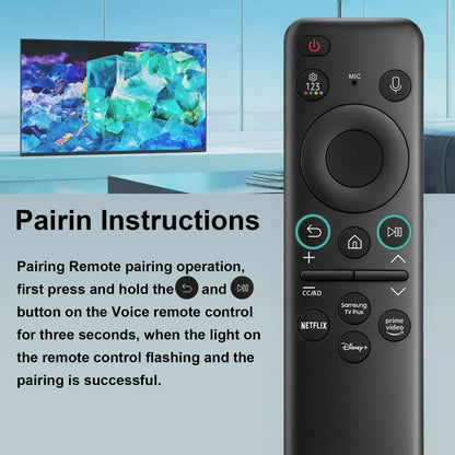 BN59-01432A TM2360E Rechargeable Voice Remote for Samsung Smart TVs, Replacement for All 2021–2025 Samsung TV Remote with Sloar