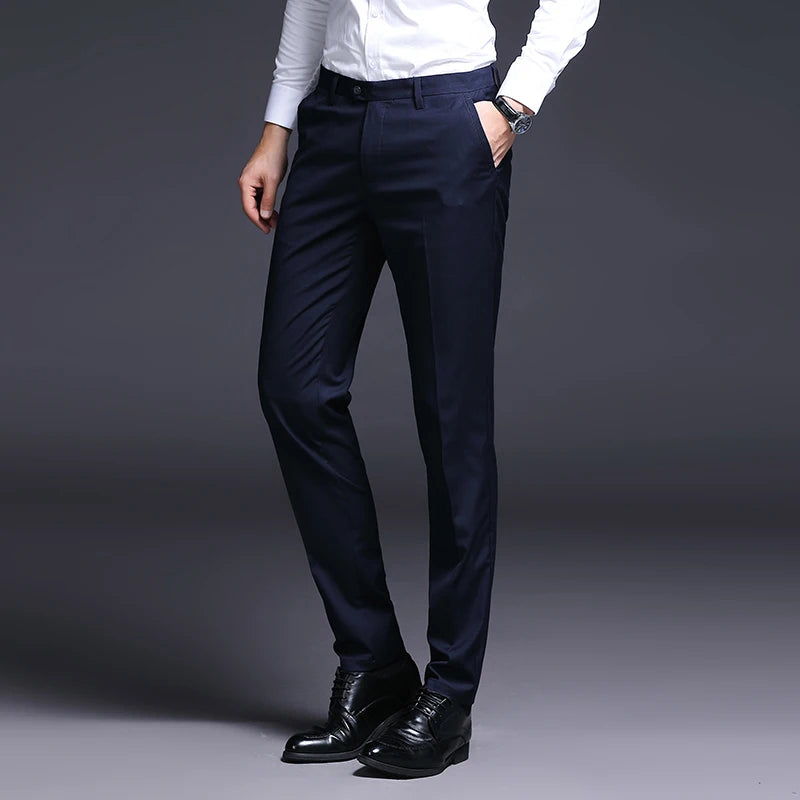 Top Grade New Brand Casual Fashion Business Suit Pant Office Trousers For Men Dress Pants Straight Trousers Men's Clothing