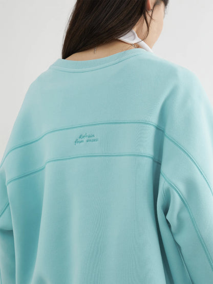 CHIC VEN Women Sweatshirts Loose Casual New O Neck Raglan Sleeves Long Sleeved Female Tops Pullover Spring Autumn 2025