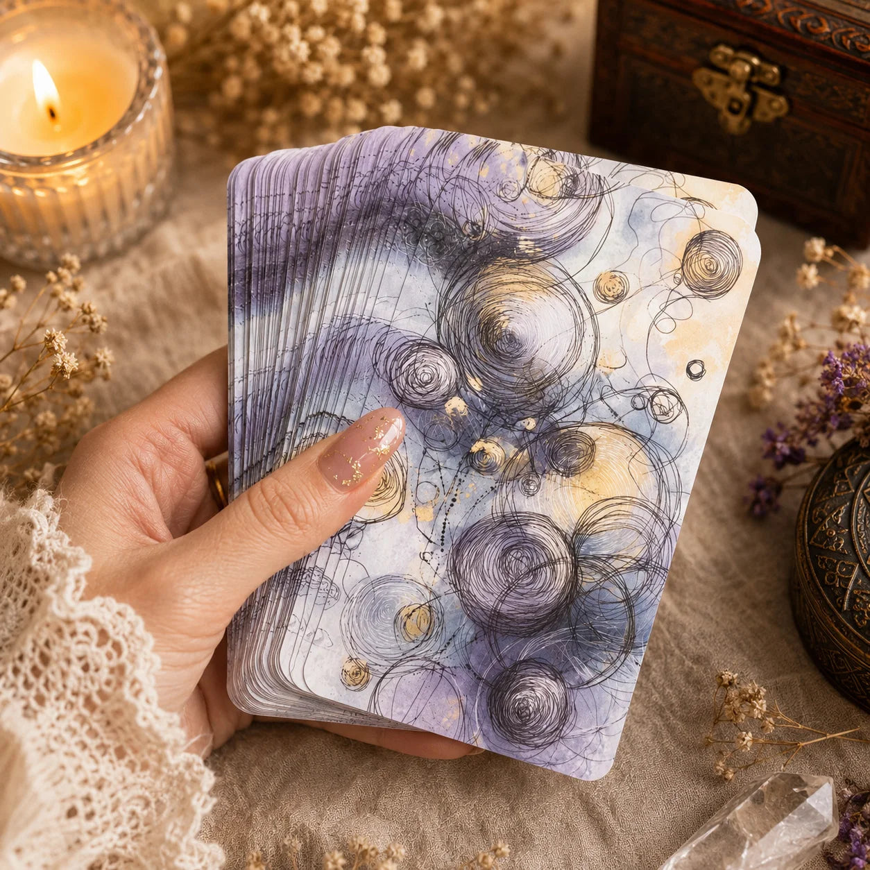 54 Card Deck, 13x8 Cm Oracle Cards, The Pattern Break Card Game, Explore Repeating Cycles, Self-Discovery Playing Cards
