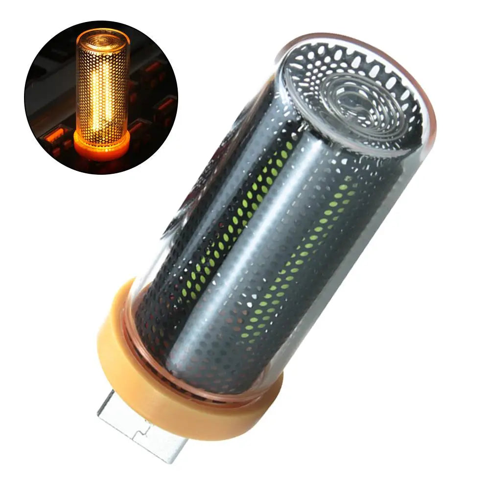 Car USB Night Light Touch Dimmable LED Plug-in Retro Portable Mini Glass Bottle Car Atmosphere Lamp For Bedroom Desk