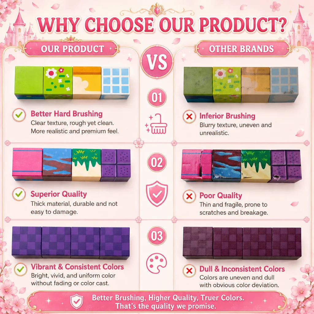 Magnetic Building Blocks Magnet World Pink Blossom with 10 Mystery Gift Brick Cube STEM Toy Set Best Gift for Boy Girl Children