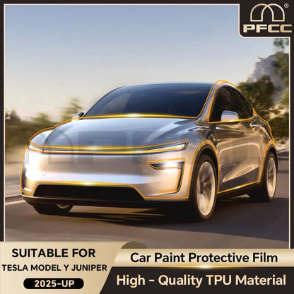 For Tesla Model Y Juniper 2025 2026 Paint Protection Film Self-Healing Bra PPF Body Sticker Accessories Anti-Scratch Resistant
