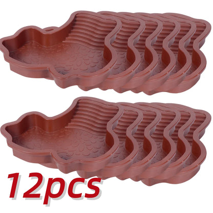 Turtles Bathing Pool Water Bowl with Slip Proof 35x28.50cm Friendly Habitat with Steps for Reptiles Resting and Soaking