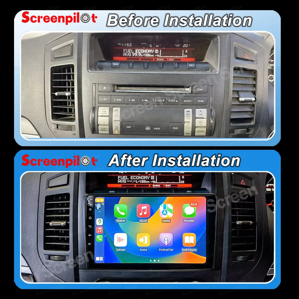Android 16Carplay For Mitsubishi Pajero 4 V80 V90 2006 2007 -2014 Car Radio Video GPS Navigation Player Unit Multimedia Stereo