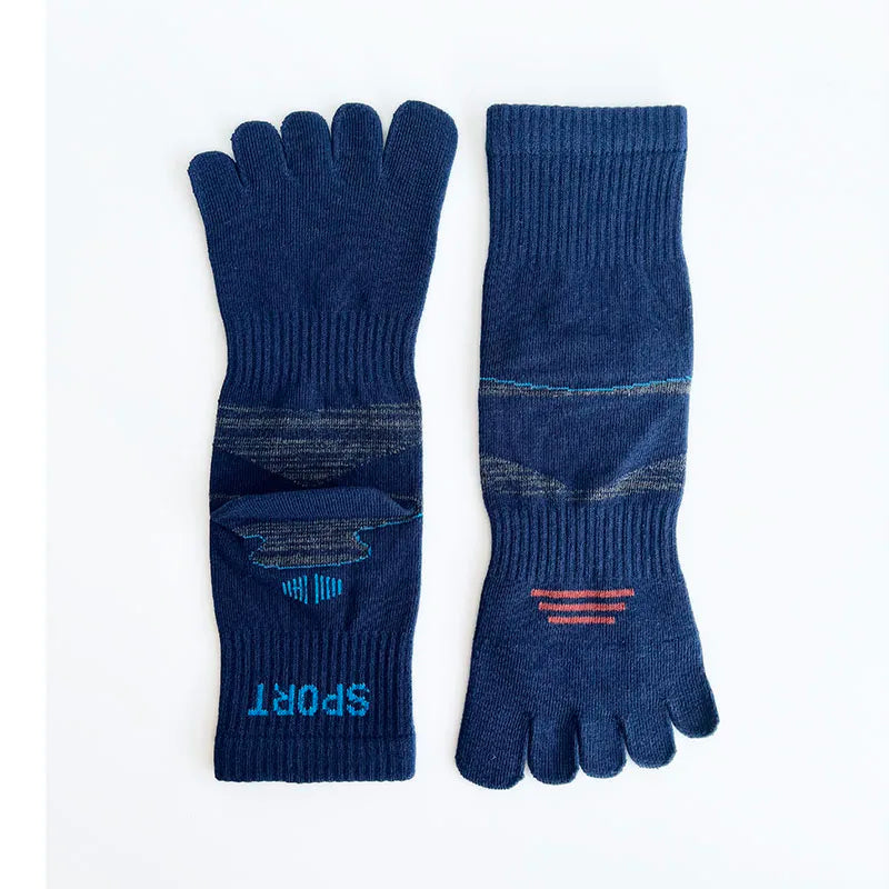 1/5 Pairs Athletic Sport Socks Toe Fitness Compression Sweat-Absorbing Bicycle Outdoor Hiking Five Finger Short Socks 4 Seasons