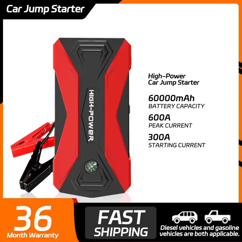 3000A Peak 29800mAh 12V Car Jump Starter Portable Power Bank with Smart Charger Auto Battery Booster for All Gas Diesel Vehicl.