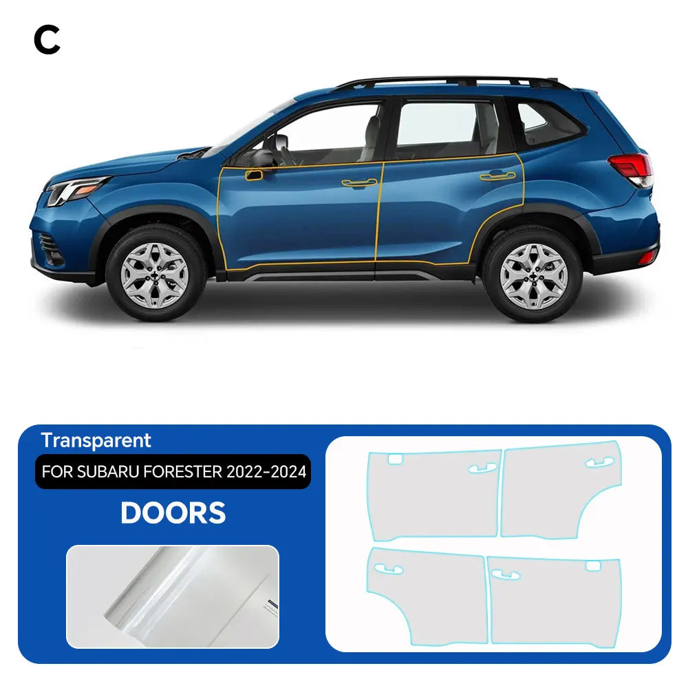9Mil For Subaru Forester 2022-2024 PPF TPU Pre-cut Paint Protection Film Anti-Scratch Invisible Clear Resistant Car Wrap Film