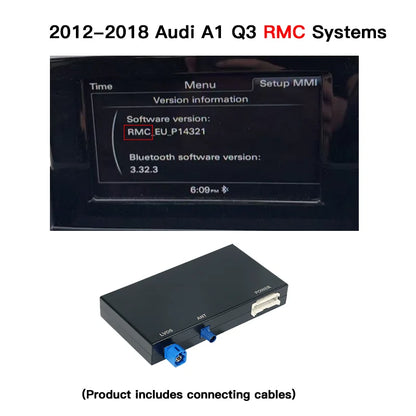 CARABC Wireless Carplay module for Audi A1 Q3 RMC HN+ 2009-2018 Year Support Android Auto autolink Airplay Rear Camera Car Play