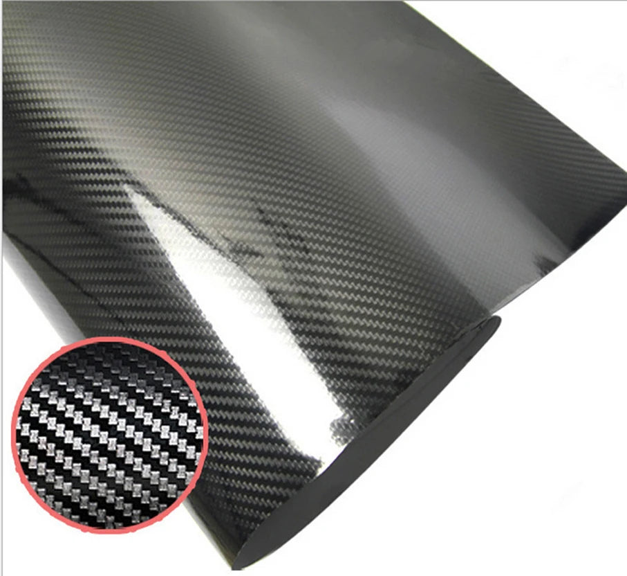 152*10/30cm Glossy 5D 6D Carbon Fiber Vinyl Wrap Car Stickers DIY Protective Film Auto Accessories Motorcycle Tablet Decal