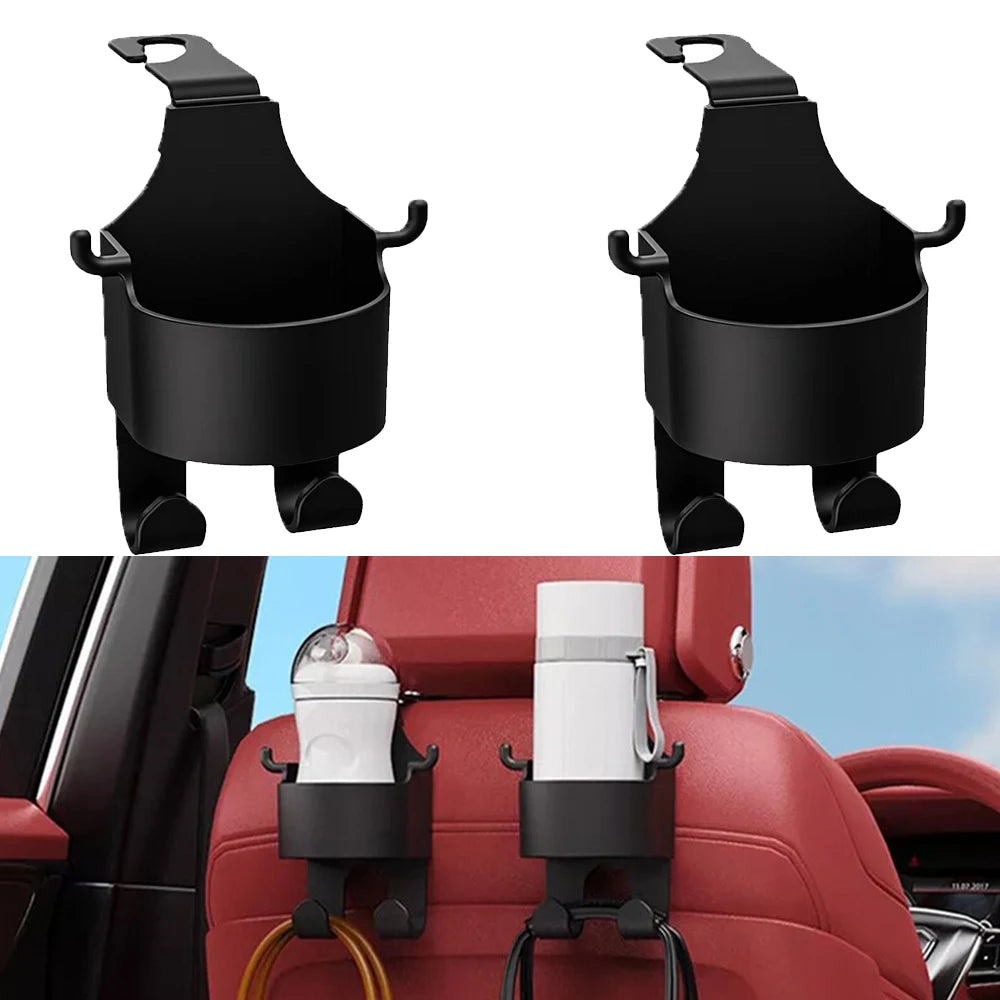 2pcs Multifunctional Hook Car Storage Rack Cup Holder Hanger Storage Box Box Durable Seat Back ABS Material