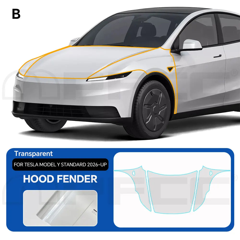 For Tesla Model Y Standard 2026 Clear High Gloss TPU PPF Paint Protection Film Self-Healing Scratch Resistant Invisible Car Wrap