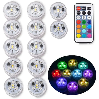 1-10pcs LED Car Interior Environmental Light Remote Control Decoration Car Roof Foot Atmosphere Light Rolor Batter
