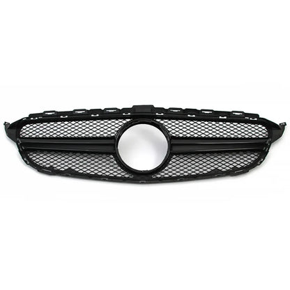 XVIP GTR Style Front Racing Grille For Mercedes Benz C-Class W205 2015-2018 C180 C200 C300 Chrome Diamonds Style Bumper Grilles