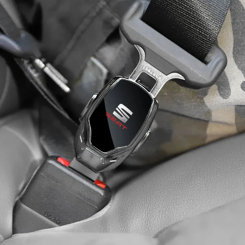 For Seat Leon FR Cupra Ateca Ibiza Arona Tarraco Alhambra Metal Car Seat Belt Clip Extension Plug Seatbelt Extender Accessories
