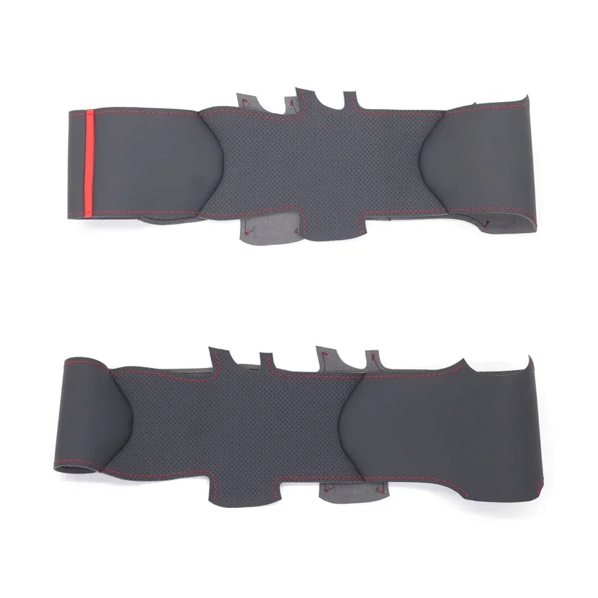 Black Faux Leather Car Steering Wheel Cover for Seat Ibiza (6J) 2008-2015 MII 2013-2020