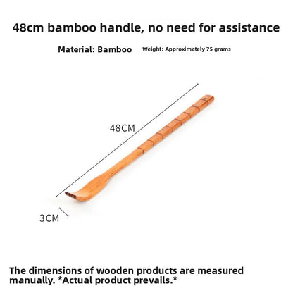 Long Wooden Shoe Horn 75cm No Bending over Scratchy Wooden Scratchy No Need to Ask for Help Home Use Shoe Care Accessories